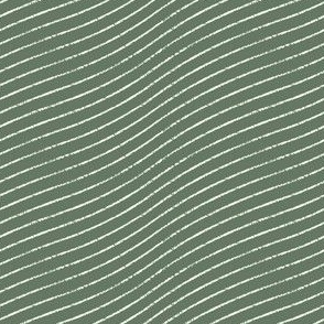 Woodland // Spruce Green Wavy Diagonals // 