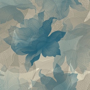 Teal 3D Flower - Texture Blender