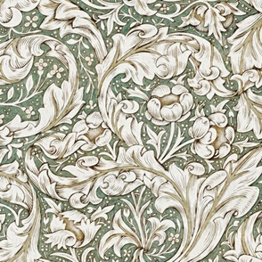BACHELORS BUTTON (Old Renaissance Style) IN MEADOW AND MUSHROOM - WILLIAM MORRIS
