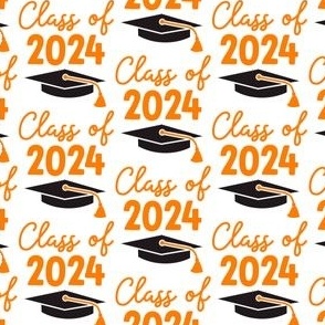 Graduation class of 2024 orange