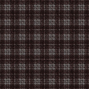 Faux Tweed Grey and Maroon Plaid in Deep Texture Small 