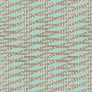 Geometric Log Corrals on a Teal Green Background