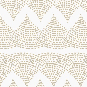 Geometric Scalloped modern design Tan Vanilla