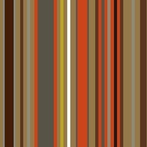 Brown, Orange, Shades of Gray, White, Yellow Stripes