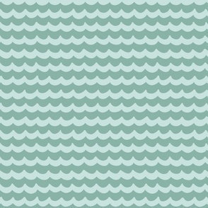 (M) coastal / nautical blender for kids, waves stripes in teal mint