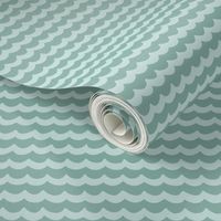 (S) coastal / nautical blender for kids, waves stripes in teal mint