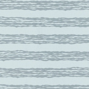(L) Textured Hand-drawn Stripe Pattern Contemporary Ocean-Inspired Blue