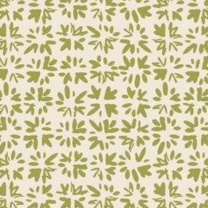 (small) Abstract Painted Splash Marks - Olive Green 