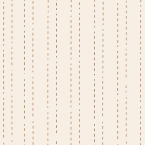 Irregular Dashed Lines // Minimalist Pin Stripes Blender // Warm Neutral Ochre Brown on Beige 