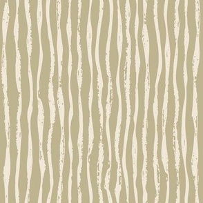 (Small) Textured Paint Stripes - Soft Olive Green