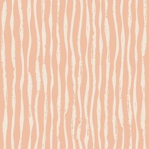 (Small) Textured Paint Stripes - Soft Peach Blush Pink