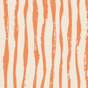 (Large) Textured Paint Stripes - Pumpkin Orange