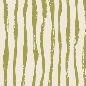 (Large) Textured Paint Stripes - Olive Green