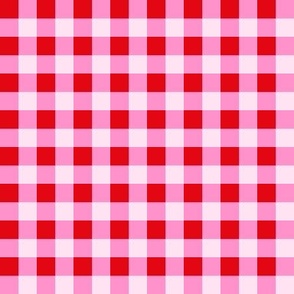 Red and pink_0.5 inch gingham