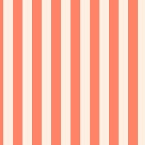 Vertical Awning Beach chair stripe in coral and linen