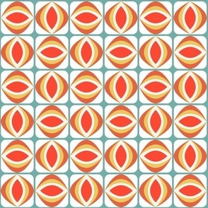Retro Geometric Groove | 70s Chic Patterns for Modern Decor- orange