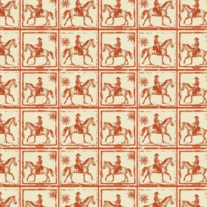 Block print stamp horse cowboy western themed cowboy