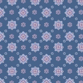 Blue floral rosette