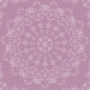 Bohemian Mandala White on Light Purple b88da8 Energetic Celebration Refined Boho Large