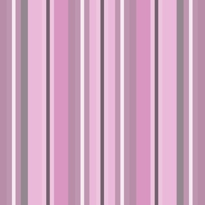 Bohemian Stripe Dark Plum 72616d, Light Purple b88da8, Raspberry Pink, White Large