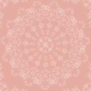 Bohemian Mandala White on Rose Pink d19890 Energetic Celebration Refined Boho Large