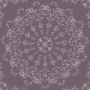 Bohemian Mandala White on Dark Plum 72616d Energetic Celebration Refined Boho Medium