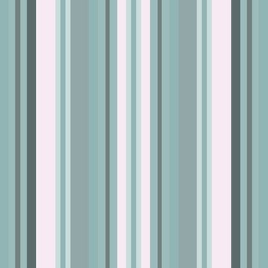 Bohemian Stripe Dark Teal 5b6b6b, Light Teal 92a7ae, off white f7eaf2 Medium