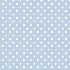 Small Handdrawn Dots - rainbow quilting collection - white on Fog blue - Petal Signature Cotton Solids coordinate