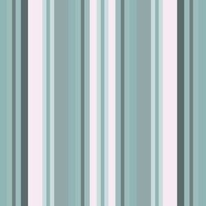 Bohemian Stripe Dark Teal 5b6b6b, Light Teal 92a7ae, off white f7eaf2 Small