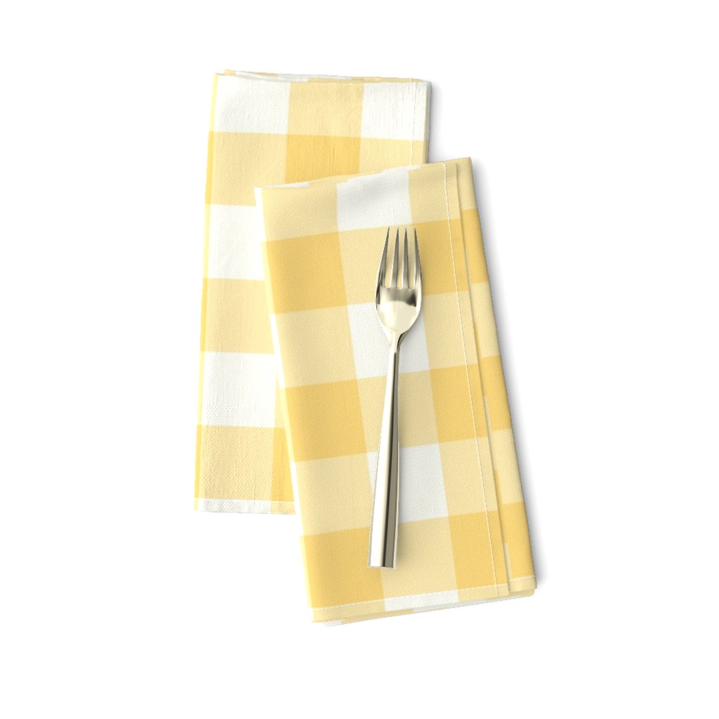 Gingham check in sunshine yellow (L)
