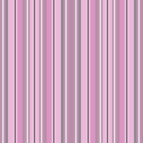 Bohemian Stripe Dark Plum 72616d, Light Purple b88da8, Raspberry Pink, White Mini