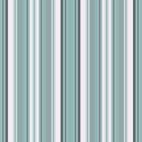 Bohemian Stripe Dark Teal 5b6b6b, Light Teal 92a7ae, off white f7eaf2 Mini