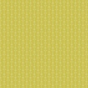 Bohemian Spray Stripe off white f7eaf2 on light lime green c9c04f Mini