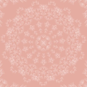 Bohemian Mandala White on Rose Pink d19890 Energetic Celebration Refined Boho Mini
