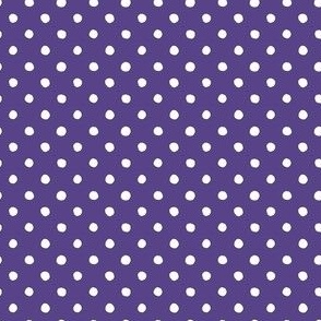 Small Handdrawn Dots - rainbow quilting collection - white on Grape purple - Petal Signature Cotton Solids coordinate