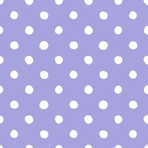 Medium Handdrawn Dots - rainbow quilting collection - white on Lilac purple - Petal Signature Cotton Solids coordinate