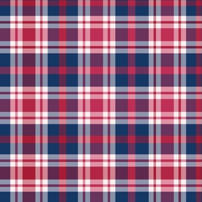 American Plaid in Red and Blue 
