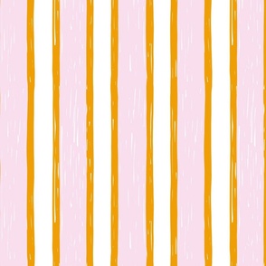 sketched stripes/pink and orange