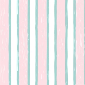 sketched stripes/mint and light pink