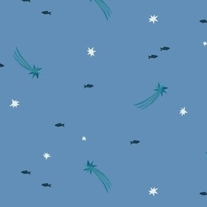 star & fish (blue)