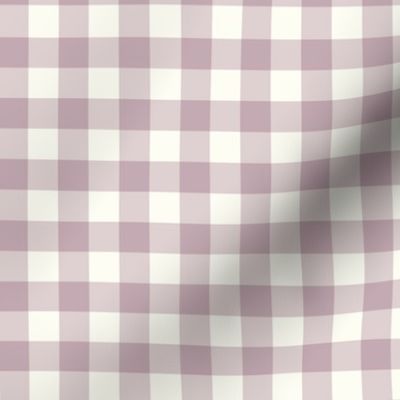 Gingham check in mauve violet (M)