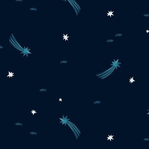 star & fish (dark blue)