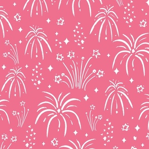 Party Walls - Fireworks on Pink