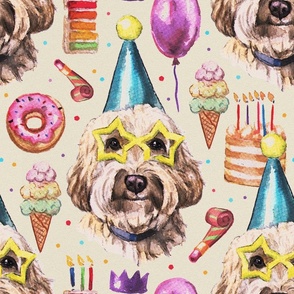 dogs party labradoodle