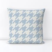 Houndstooth Pied de Poule Baby Blue and Offwhite