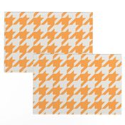 Houndstooth Pied de Poule Bright Orange and Offwhite