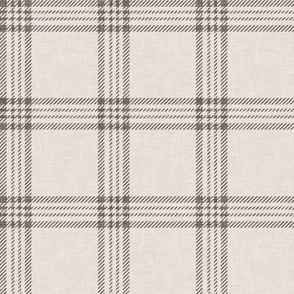 neutral windowpane plaid - brown/tan - LAD24