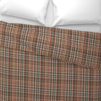 Rustic Plaid in Shades of Brown, Gray, Blue, White and Orange