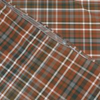 Rustic Plaid in Shades of Brown, Gray, Blue, White and Orange