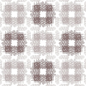 Abstract woven geometric in taupe brown and white. Large scale
